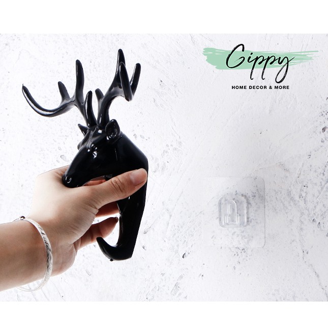 Móc treo đồ hình đầu hươu phong cách Bắc Âu - Phụ kiện trang trí - Gippy Decor
