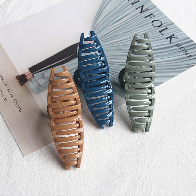 Kẹp Tóc Càng Cua Kiểu Đuôi Cá Nhiều Màu Sắc Phong Cách Retro Hàn Quốc Dành Cho Nữ