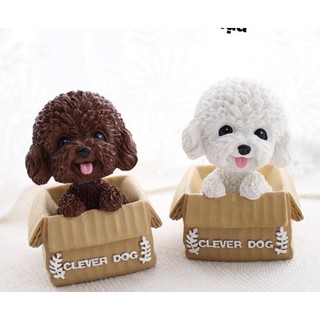 Chó cún Lucky ngồi thùng (Giá 1 con)