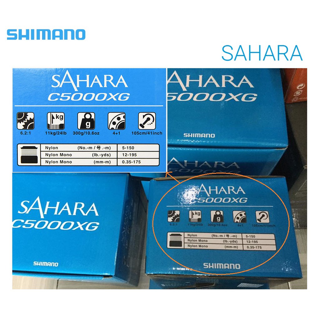 MÁY CÂU CÁ SHIMANO SAHARA XG - MÁY ĐỨNG