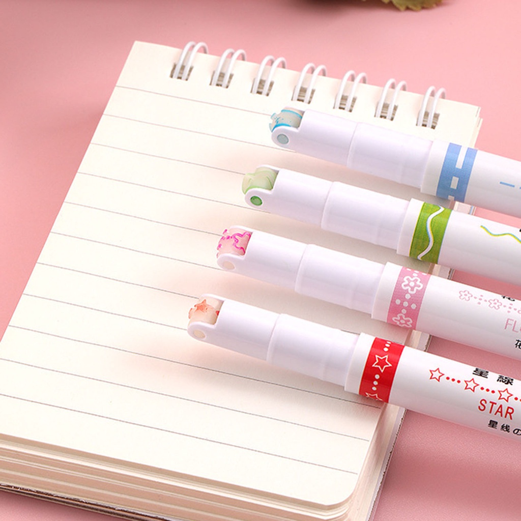 Set 6 Bút Đánh Dấu Dạng Lăn Nhiều Màu Sắc Sáng Tạo DIY