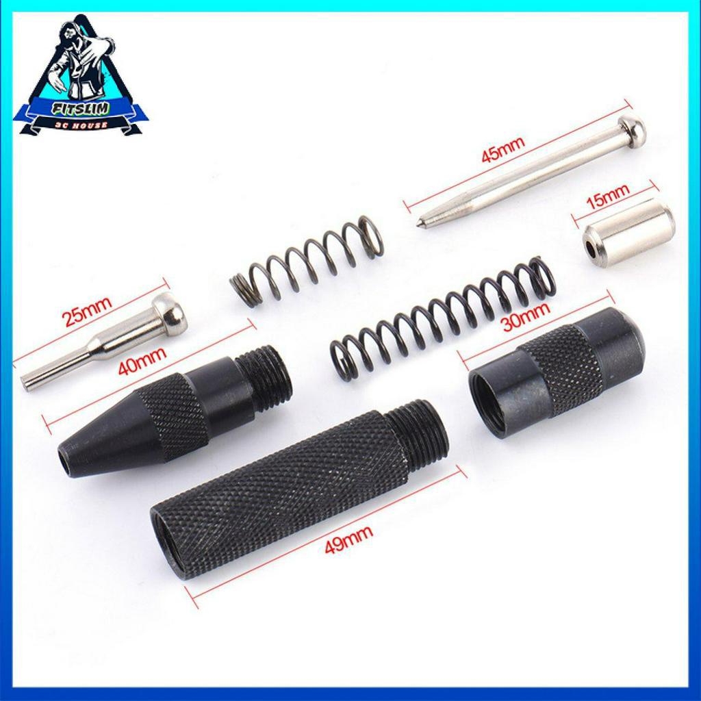 Đen HSS Trung tâm Tự động Chốt Đấm Lò xo Đánh dấu Tải