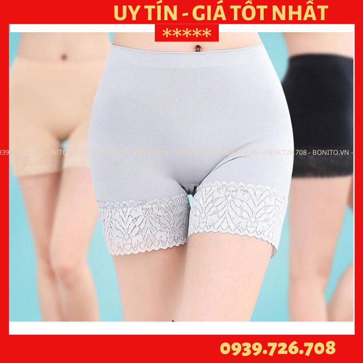 Quần lót mặc trong váy - Quần lót đùi nữ bảo hộ khi mặc đầm váy chất vải cotton 4 chiều cao cấp Màu TRẮNG ĐEN DA XÁM