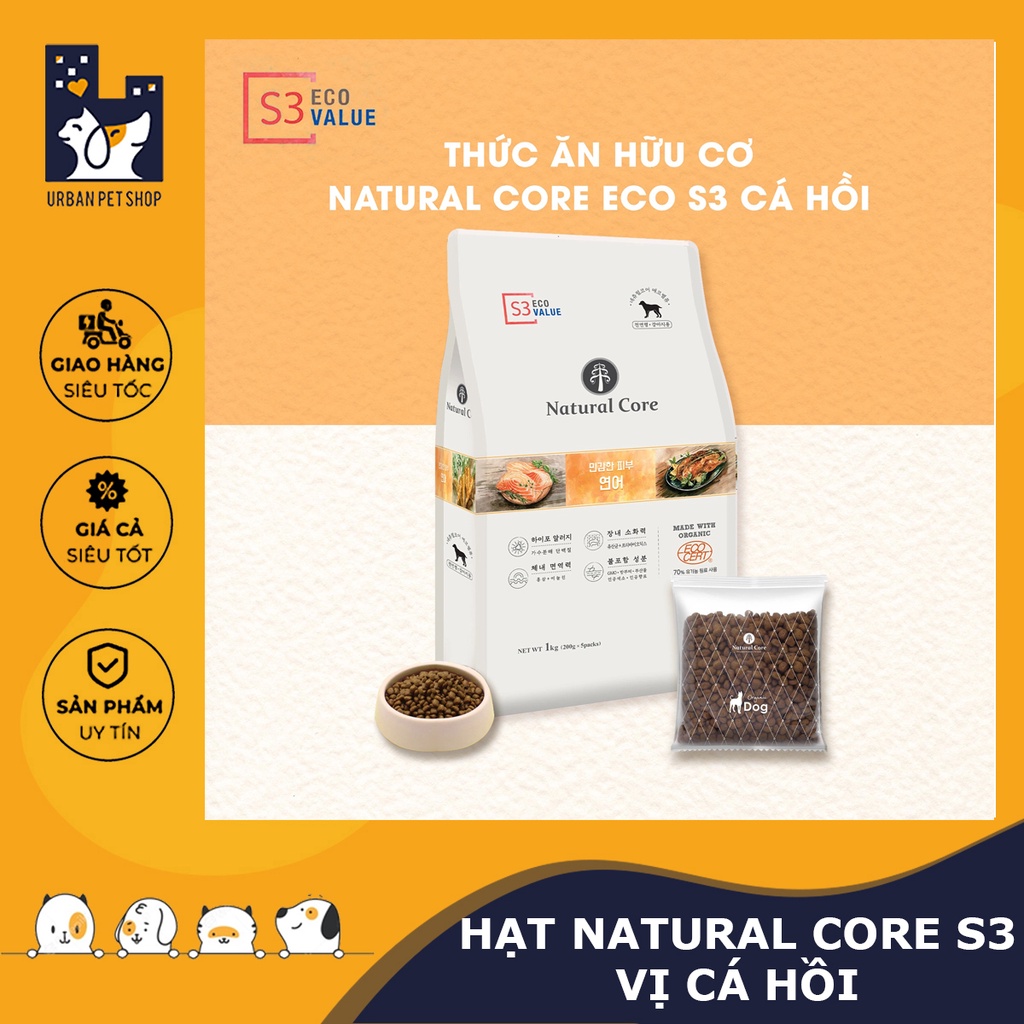𝗨𝗥𝗕𝗔𝗡_𝗡𝗔𝗧𝗨𝗥𝗔𝗟 𝗖𝗢𝗥𝗘 𝗦𝟯_ THỨC ĂN HẠT HỮU CƠ CHO CHÓ MỌI LỨA TUỔI