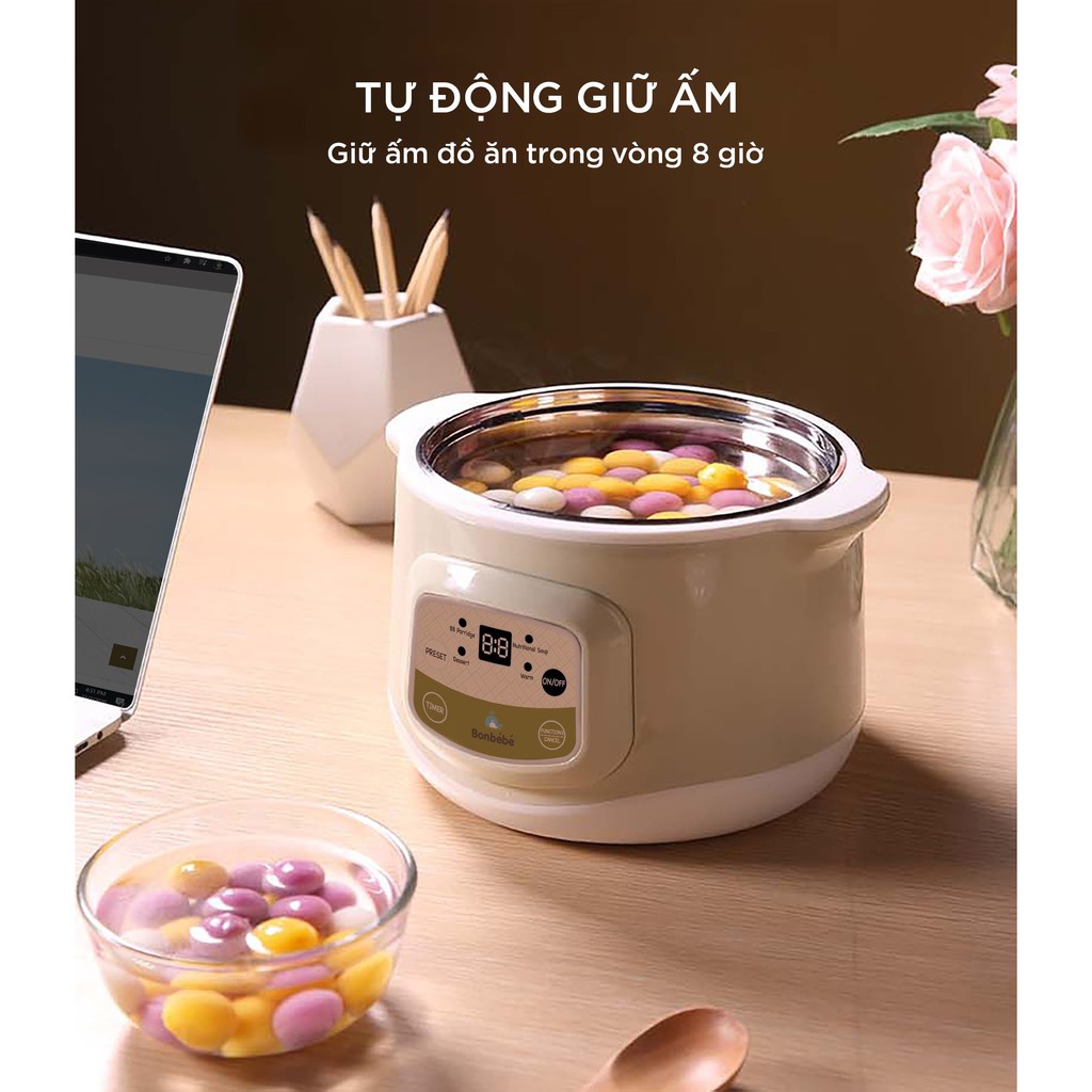 [CHÍNH HÃNG] NỒI HẦM CÁCH THỦY THÔNG MINH 5IN1 BONBEBE BB-31 [ LOVI MART ]