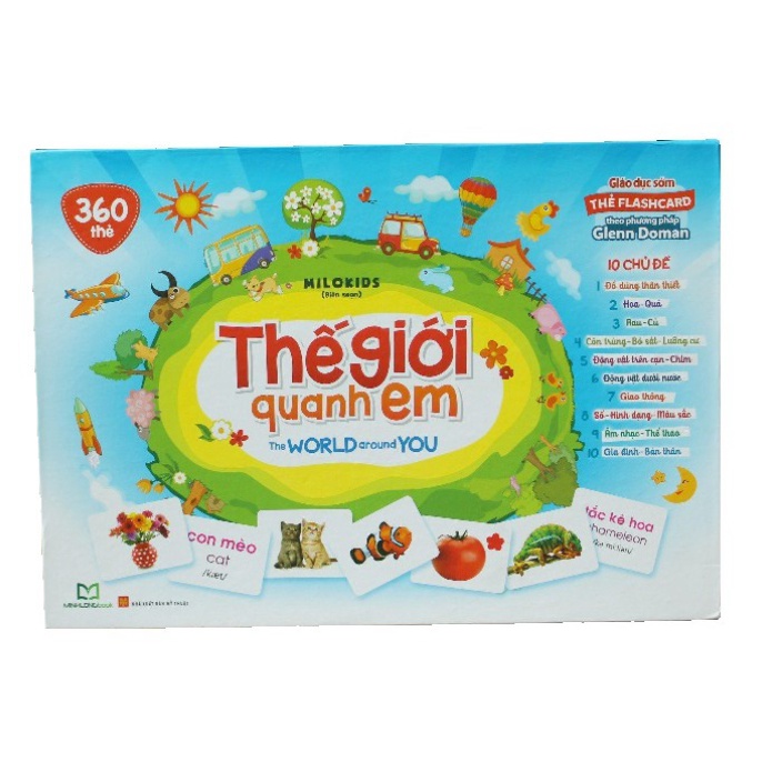 Sách - Thẻ flashcard theo phương pháp Glenn Doman Thế giới quanh em - The world around you - Giao thông