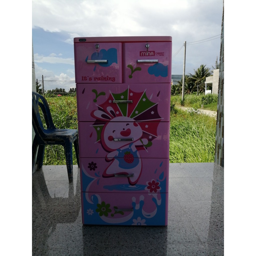 TỦ NHỰA DUY TÂN MINA HỒNG THỎ MỚI 2019- 5 TẦNG-   TẶNG KÈM GIÁ ĐỌC SÁCH, IPAD  CHỐNG CÂN THỊ GỖ ĐỨC THÀNH | BigBuy360 - bigbuy360.vn