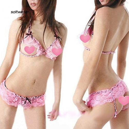 Bikini vải ren xuyên thấu gợi cảm cho nữ