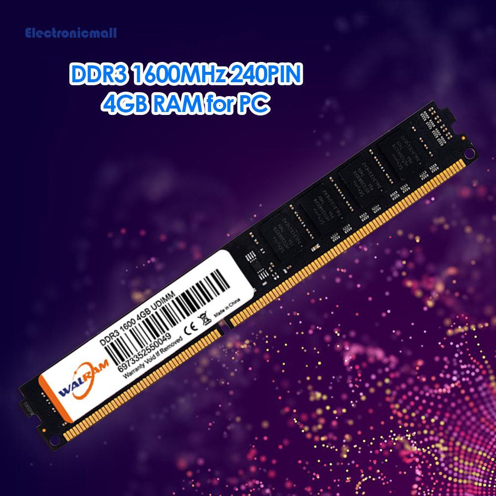 Mô Đun Bộ Nhớ Điện Tử 240 Pin 4gb Pc3-12800 Ddr3 Ddri 1600mhz Cho Máy Tính