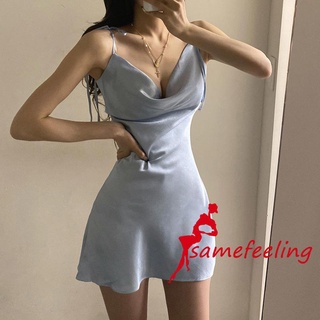 Sf♫Thời Trang Phụ Nữ Váy Sợi satin sexy