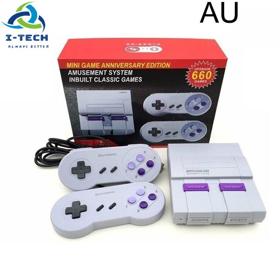 ⚡Promotion⚡Snes Nes Super Classic Tv Game Consoles 16-Bit Video Game Console Built-In 660 Classic Games Console