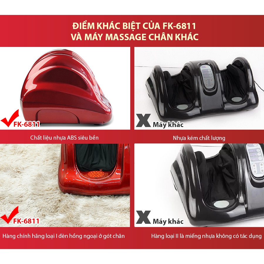 Máy massage chân hồng ngoại Fuki Nhật Bản FK-6811