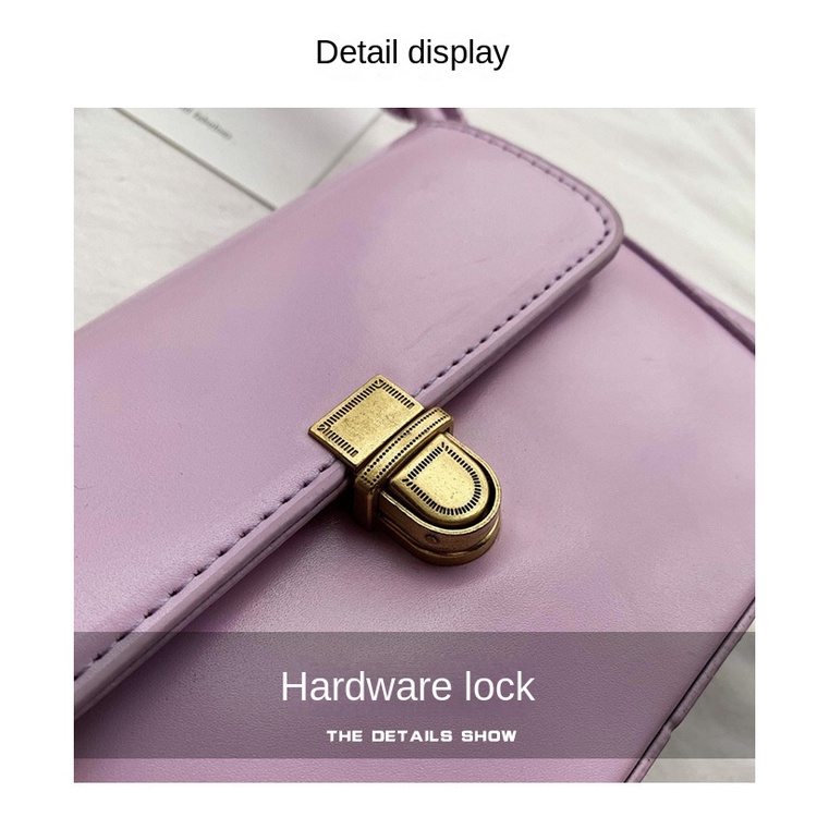 Túi Xách Da PU Màu Trơn Phong Cách Hàn Quốc Cho Nữ