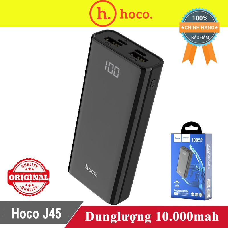 Sạc dự phòng Hoco J45 10.000mah ♥️Freeship♥️ Giảm 30k khi nhập MAYT30 - Pin sạc dự phòng Hoco