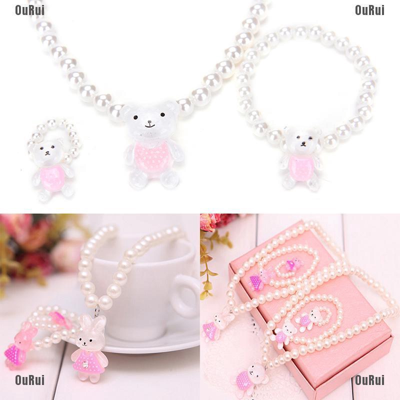 Bộ Vòng cổ + Vòng Tay + Nhẫn Đính Ngọc Trai Nhân Tạo