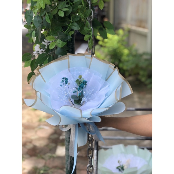 Cốt bó hoa tròn 5-7-9 bông mix phụ kiện FG8122