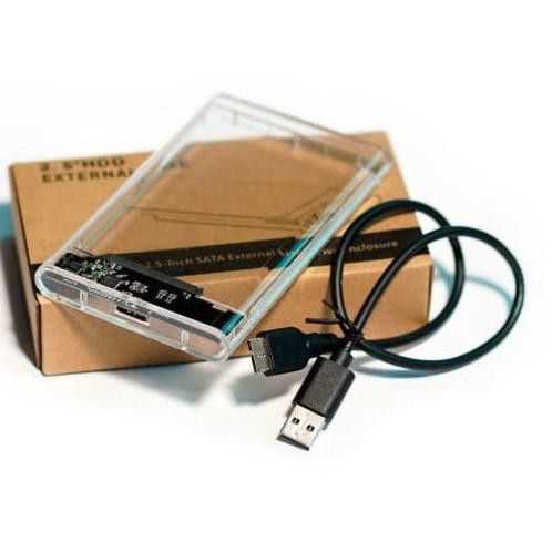 Hộp Đựng Ổ Cứng Ngoài Ssd Sata 3 2.5 Inch Usb 3.0 Trong Suốt