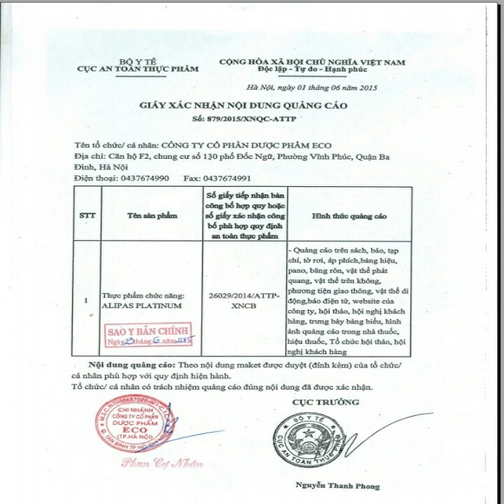 Sâm Alipas platinum 30viên
