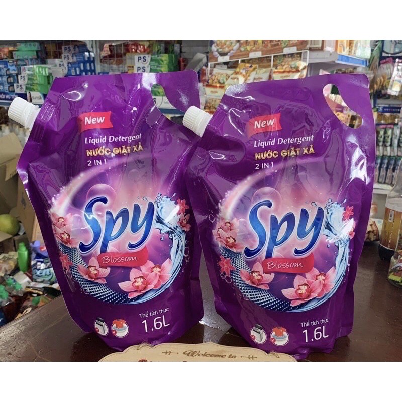 Túi nước giặt xả 2in1 quần áo Spy hương nước hoa Blossom 1450L
