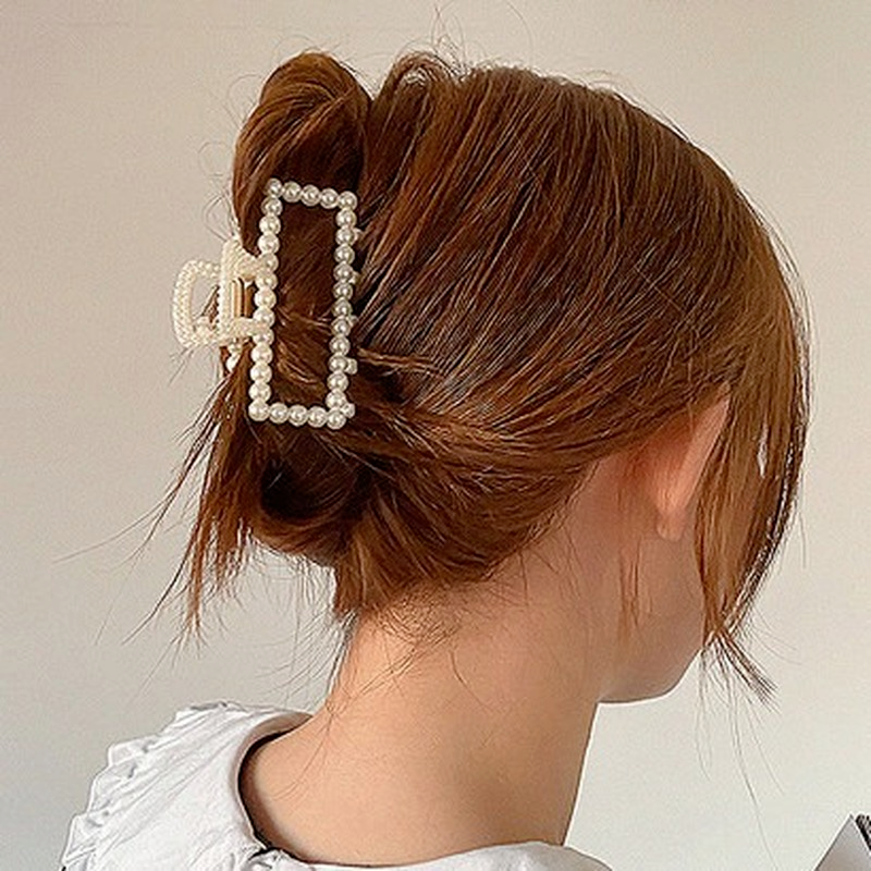 Kẹp tóc đính ngọc trai giả phong cách Hàn Quốc cho nữ