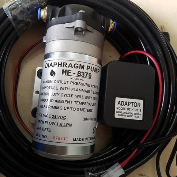 bộ máy phun sương 10 béc máy 24v đài loan