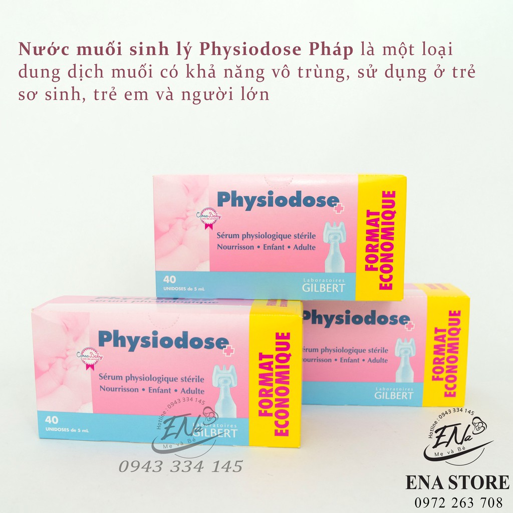 Fysoline - Nước muối sinh lý Pháp - Vệ sinh mắt, mũi, miệng cho bé