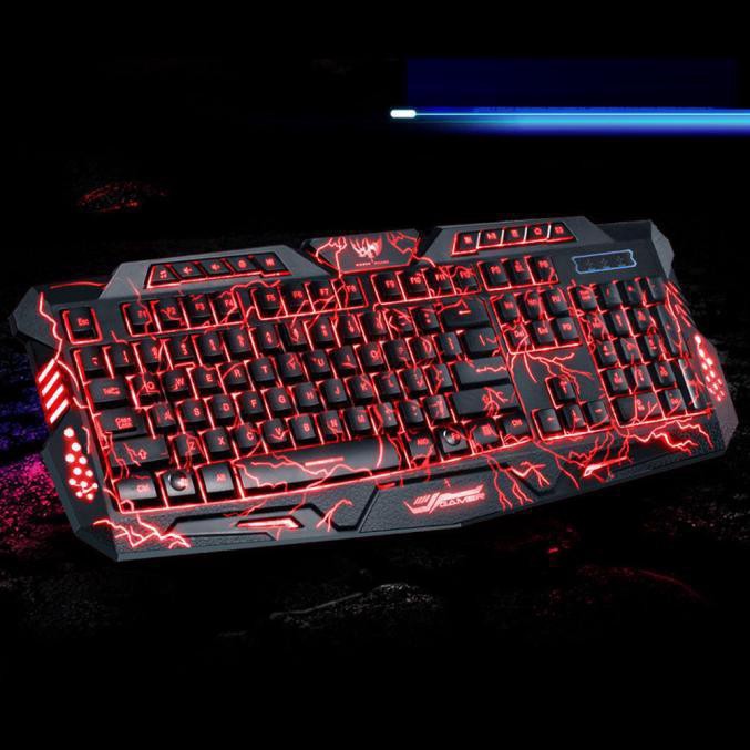 Bàn phím máy tính ❤️FREESHIP❤️ Bàn phím gaming dành cho các game thủ thiết kế đèn led có dây cao cấp M-200