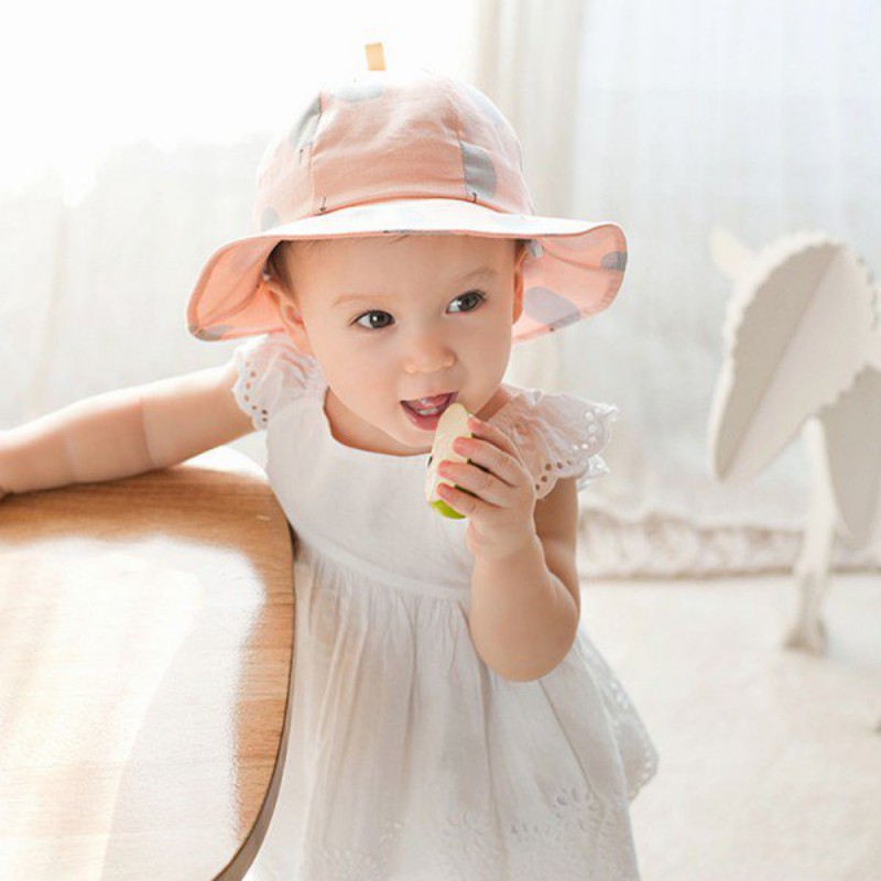 Nón tai bèo chấm bi xinh xắn cho bé