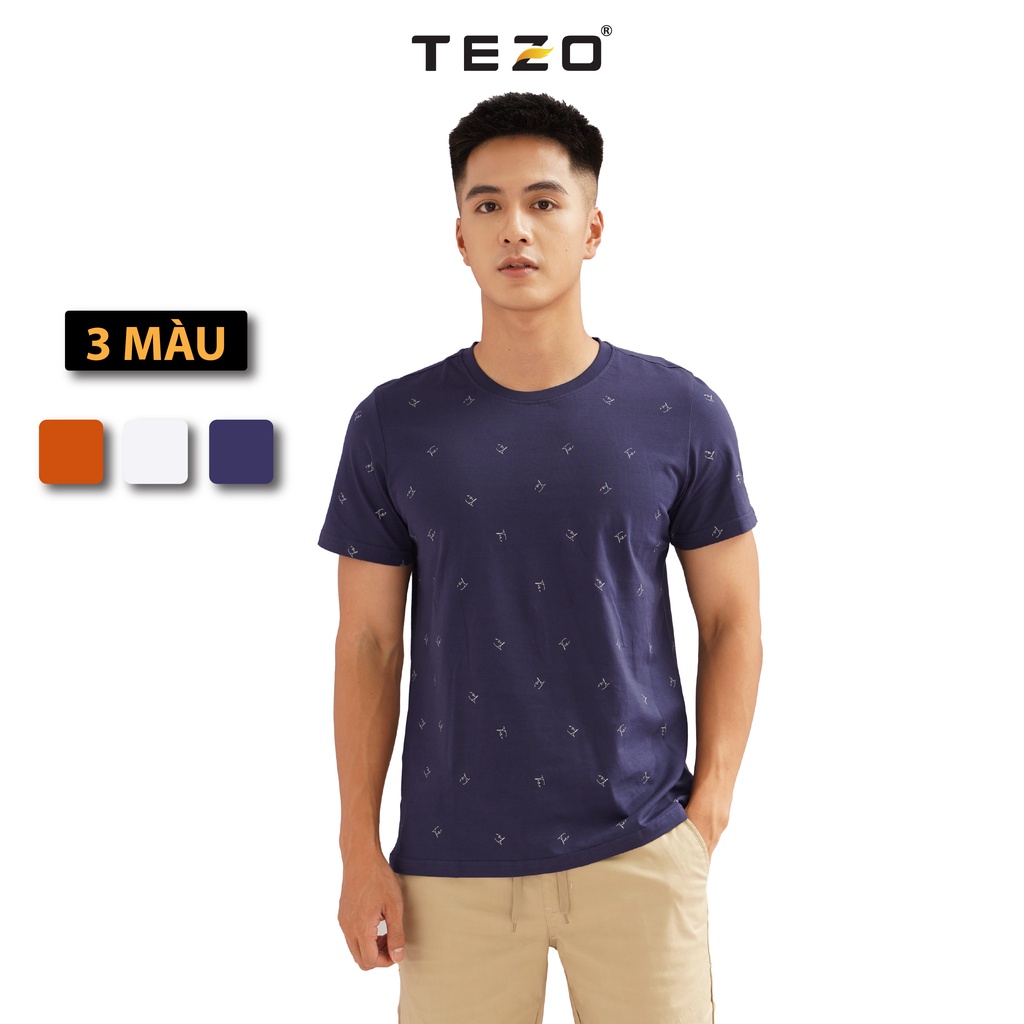 Áo phông nam in tràn hoạ tiết TEZO năng động thoải mái 2204APOH01