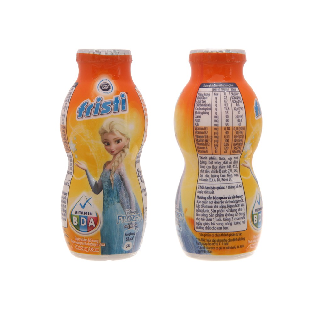 [CHÍNH HÃNG] Sữa Chua Uống Dutch Lady Fristi Hương Cam Thùng 48 Lọ x 80ml