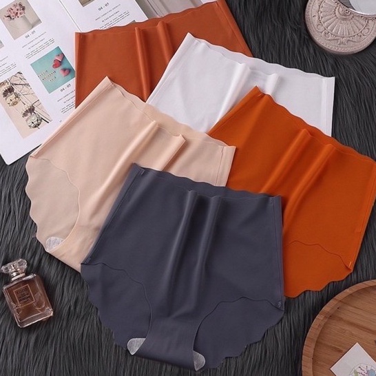 Quần Lót Nữ Đúc Su Thun Lạnh Cạp Cao Không Đường May Viền Sóng KIMCHIBIKINI chíp không viền điệu đà quyến rũ sexy QL009