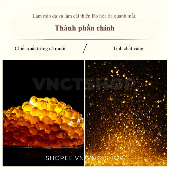 Kem dưỡng mắt có cây lăn massage mắt jomtam giảm bọng quầng thâm đầu rung chống khô nếp nhăn