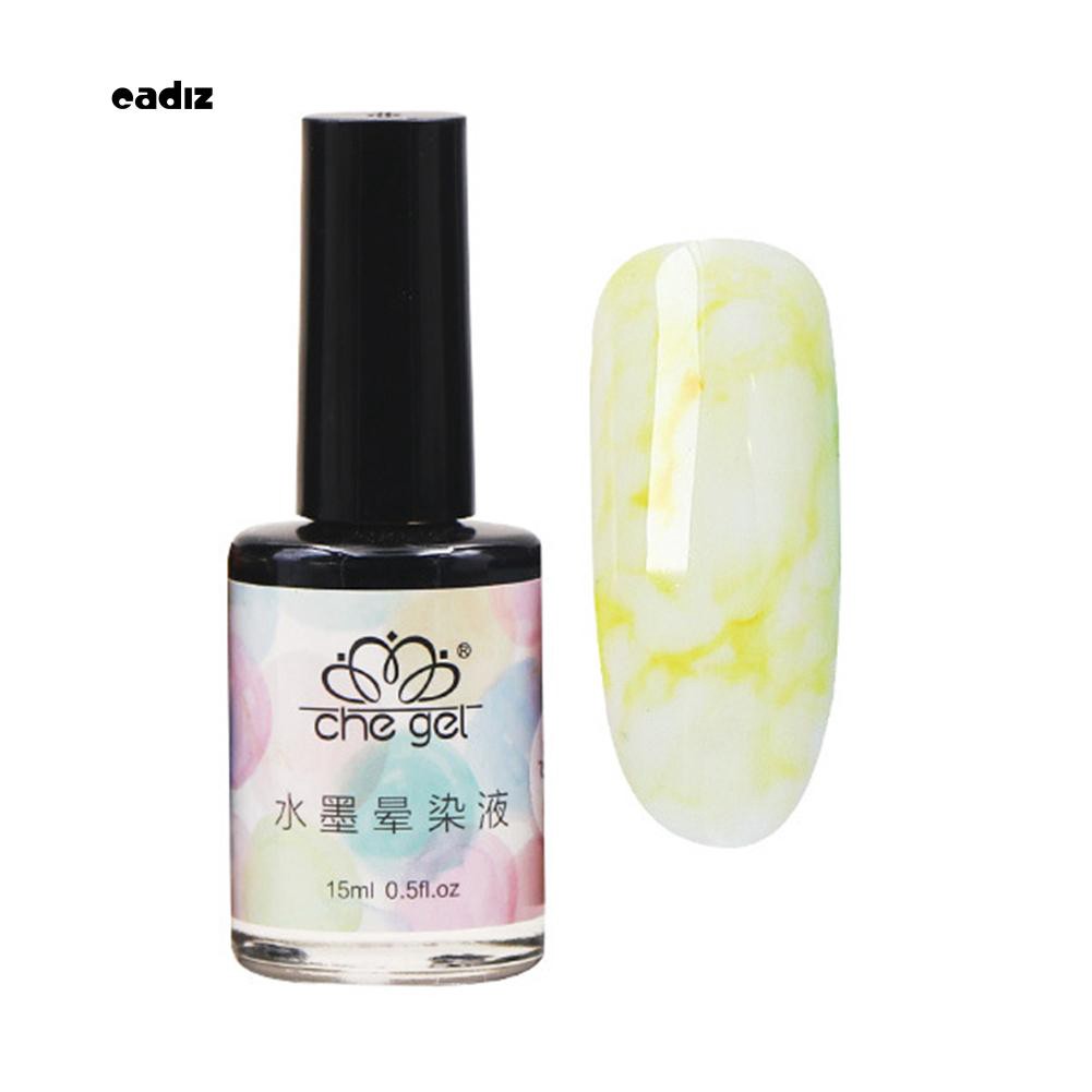 ✮15ml Nail Polish Marble Pattern Gradient Color Manicure Ink Smudge Lacquer Decor