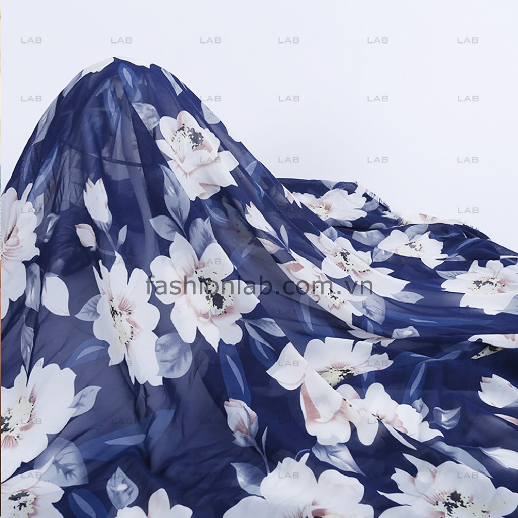 (video) Vải voan hoa khổ 150cm - Mẫu 010 #0306