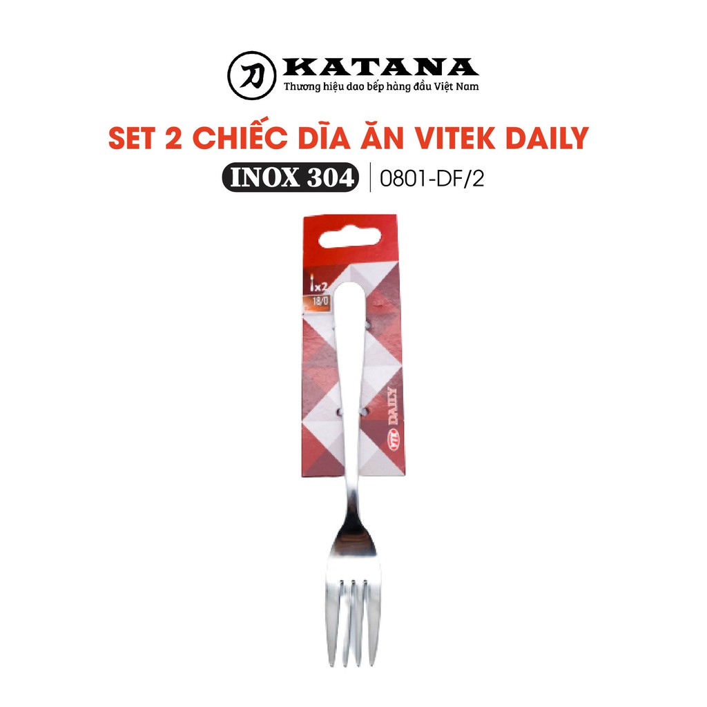 Set 2 chiếc dĩa ăn inox không gỉ VITEK Daily