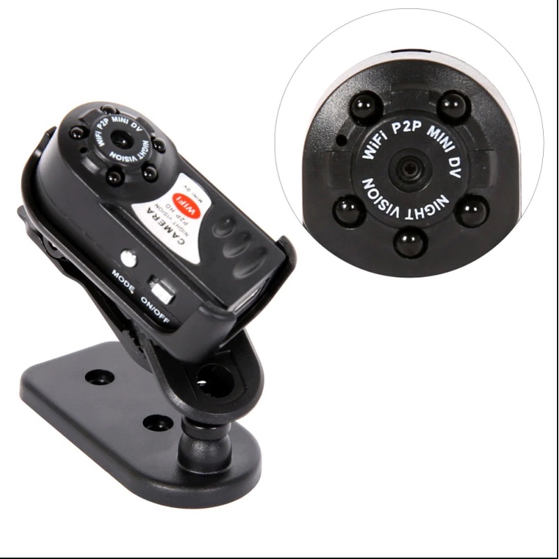 Camera An Ninh Dùng Trên Xe Hơi IP Wifi HD Q7 - Hỗ Trợ Xem Qua Wifi, Thẻ Nhớ - Xem Qua App Cho Cả Android Và Ios