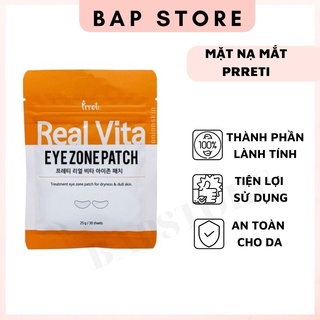 [30 miếng] Mặt nạ mắt PRRETI cấp ẩm chống thâm chống nhăn cho mắt PRRETI Real Vita EYE ZONE Patch