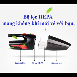 MÁY HÚT BỤI CẰM TAY Đa Năng Ô TÔ và Gia Đình - Vacuum  Cleaner - Marvis -