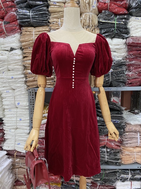 Xả hàng-Đầm xoè nhung kết chuổi | BigBuy360 - bigbuy360.vn