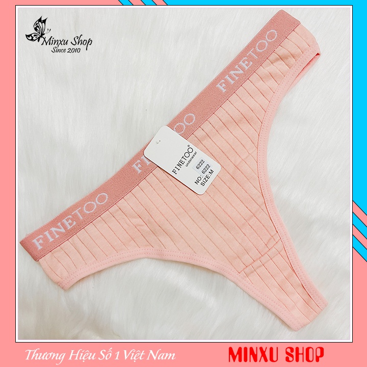 Quần lọt khe chất cotton mềm đẹp phối viền chữ cá tính, quần lót nữ sexy cám dỗ mặc thoáng không bị hằn Minxu Shop 6222