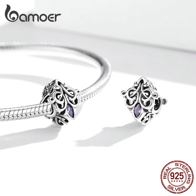 Hạt xỏ BAMOER SCC791/ SCC1930/ SCC1842/ SCC1931/ BSC458 bạc 925 đính đá dành cho làm trang sức thời trang DIY