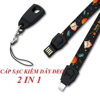 DÂY ĐEO CỔ CÁP SẠC THÔNG MINH 3 IN 1 LIGHTNING/MICRO USB/TYPE-C LH79