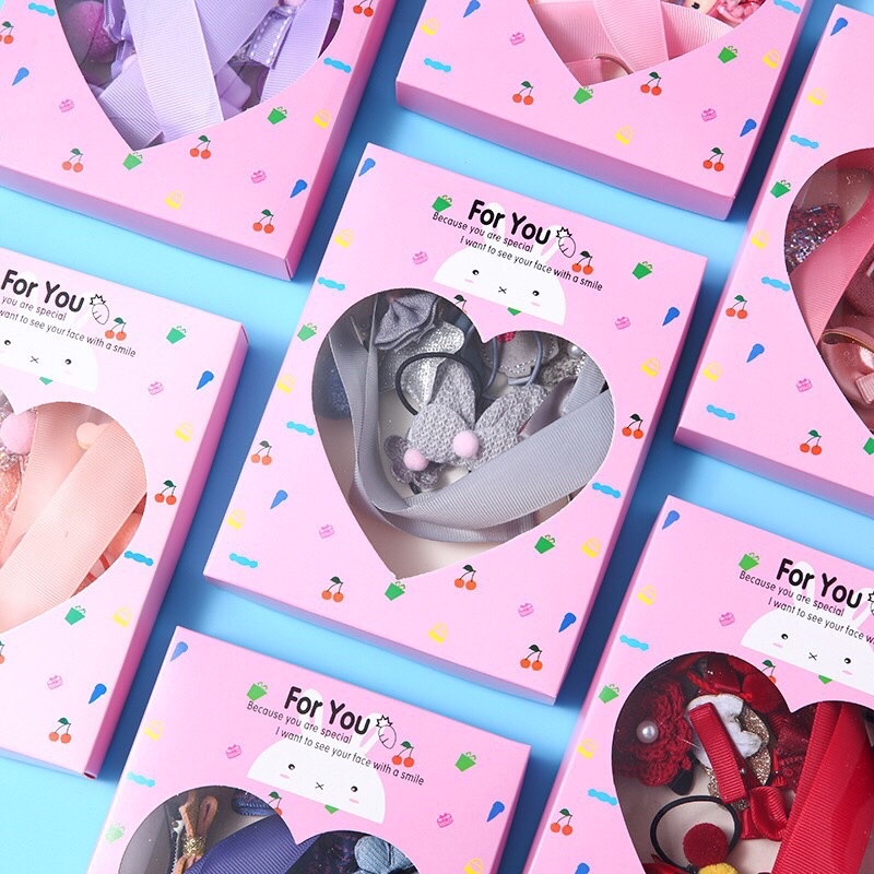 Set kẹp tóc cho bé, hộp quà sinh nhật bé gái, bộ kẹp tóc bé gái đẹp