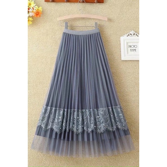 #1107 CHÂN VÁY VON PHỐI REN LÓT LỤA CAO CẤP