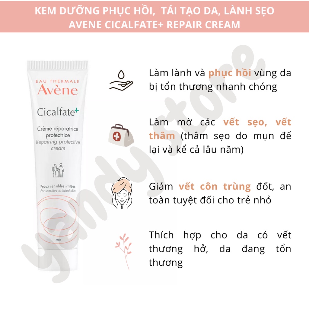 Kem Dưỡng Phục Hồi, Liền Sẹo Avene Cicalfate Cream