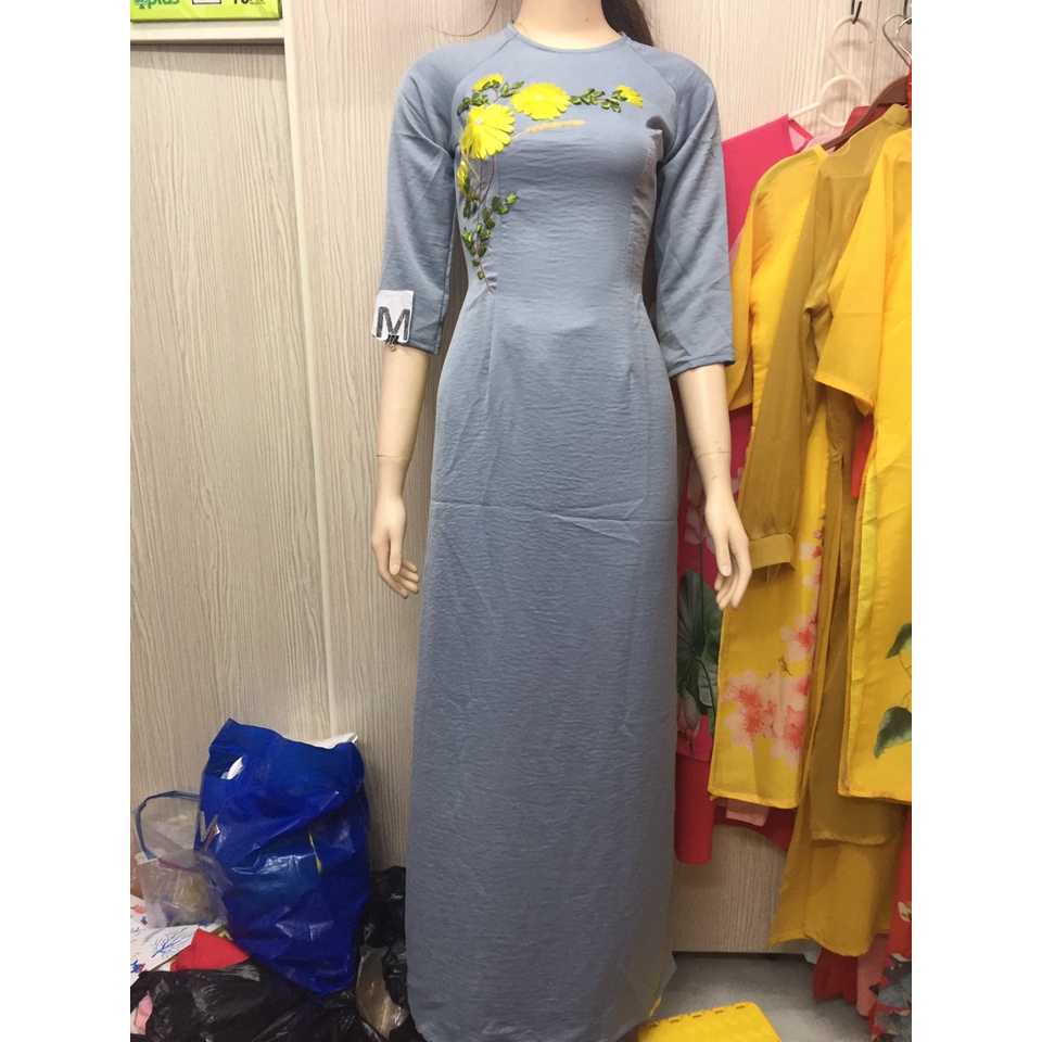 Aó dài tây thi thêu chất cực đệp dáng chuẩn hàng lẻ size giá rẻ