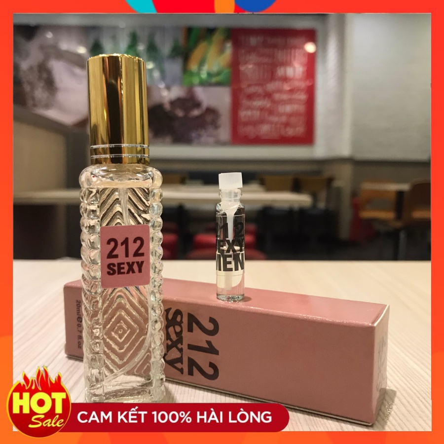 Nước Hoa mini 212 Sexy 6D 20ml Nước Hoa Thơm Lâu 12h Mùi Hương Sang Trọng Quyến Rũ, Bảo hành 12 tháng