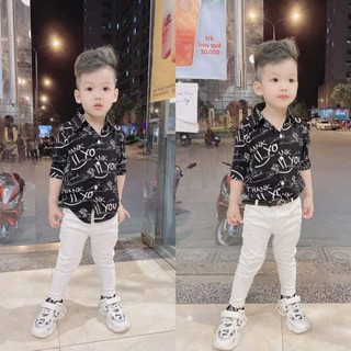 áo sơ mi dài tay bé trai