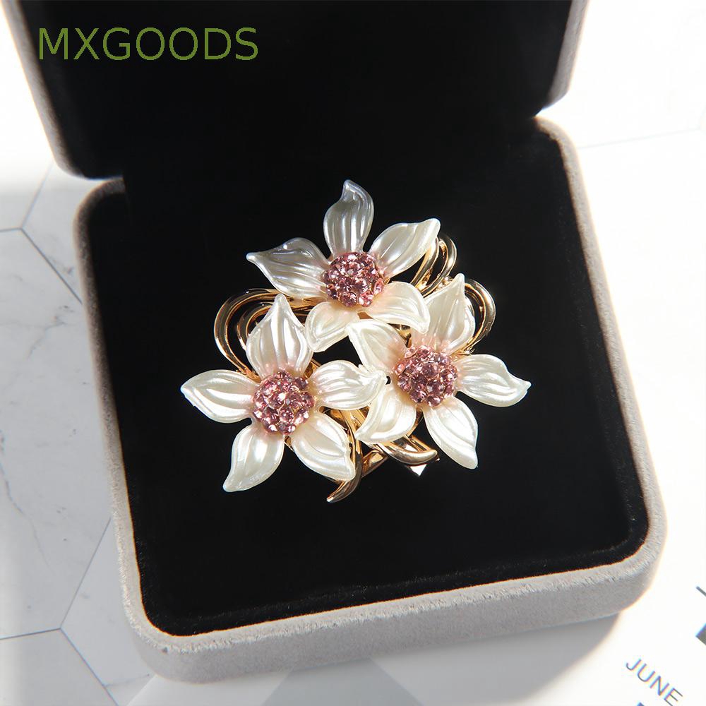 Cài áo hình bông hoa đính đá mxgoods