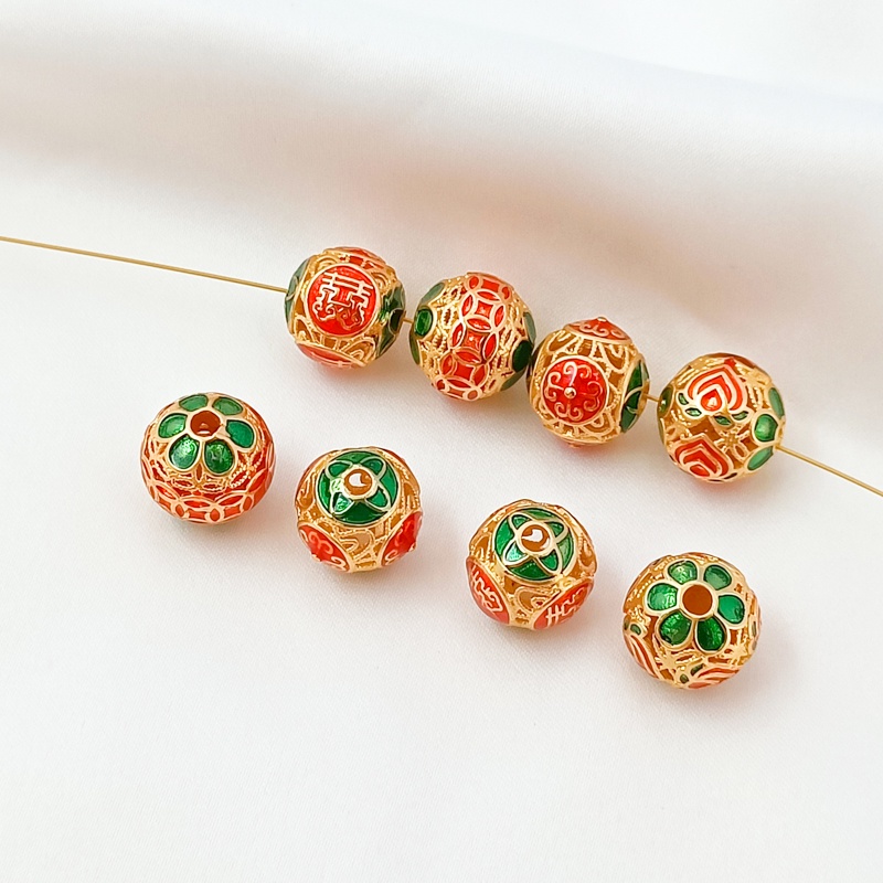 Phụ Kiện Hạt Rỗng Tách Dầu Hạt Cườm Màu Sắc Cổ Điển diy